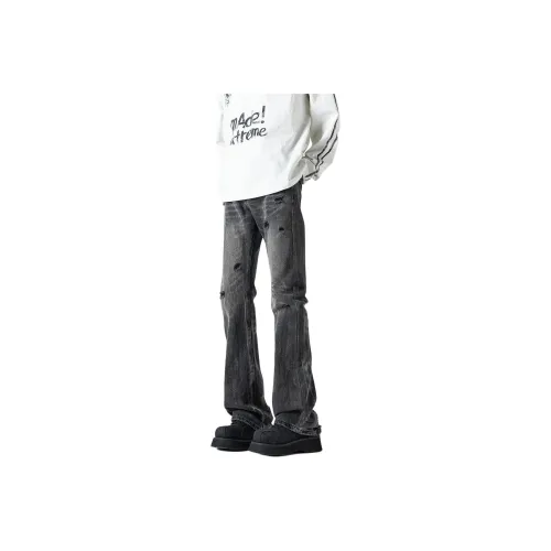 WARNING LIGHT Jeans Unisex Black