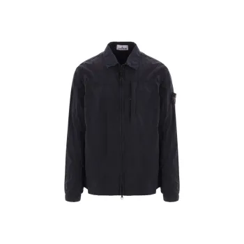 STONE ISLAND Compass Patch Zipped Overshirt
