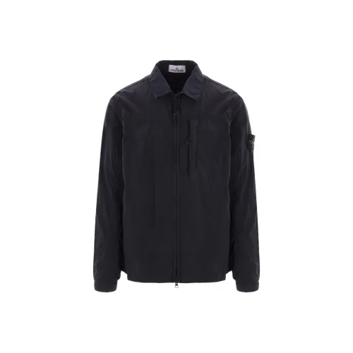 STONE ISLAND Compass Patch Zipped Overshirt