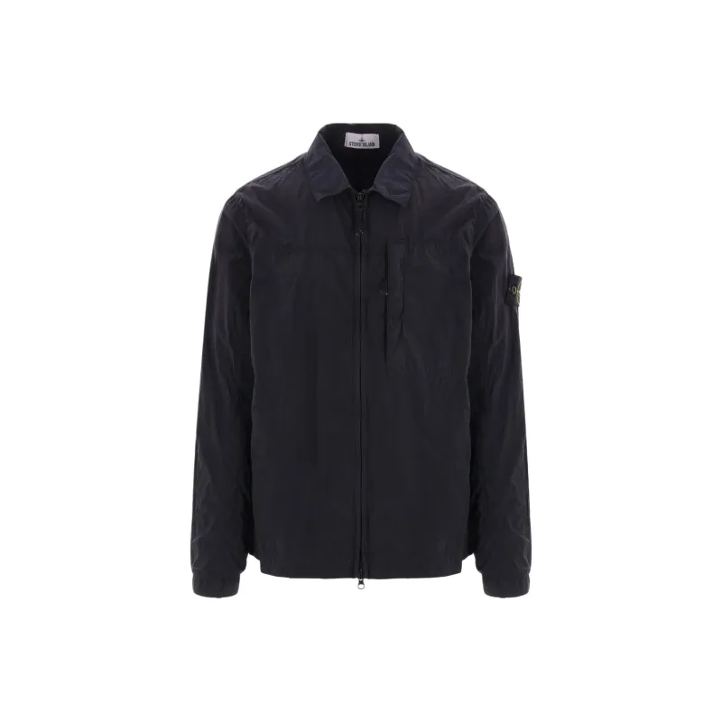 STONE ISLAND Compass Patch Zipped Overshirt-0