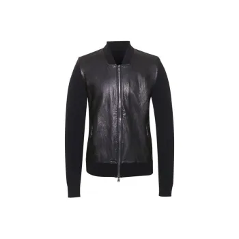 ROBERTA DI CAMERINO Leather Jacket Men's Black
