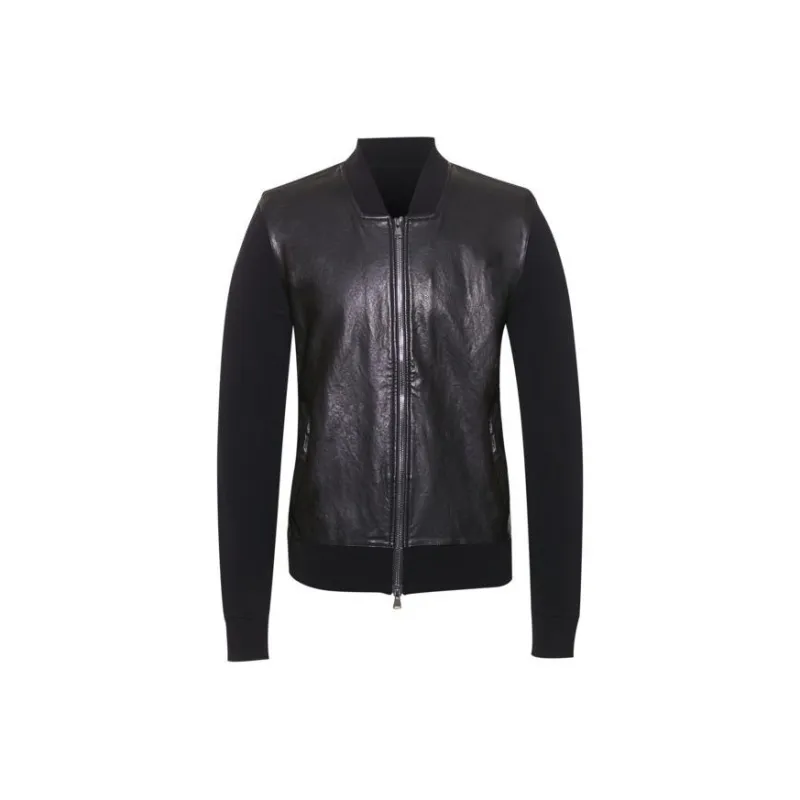 ROBERTA DI CAMERINO Leather Jacket Men's Black-0