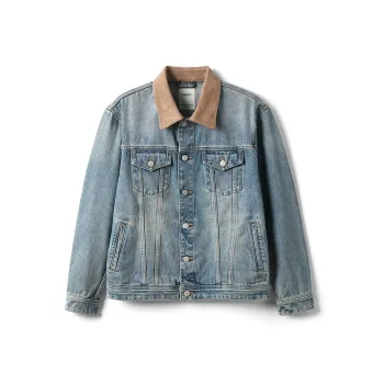 SIMWOOD Jackets Coats Men's Washable Nostalgic Blue