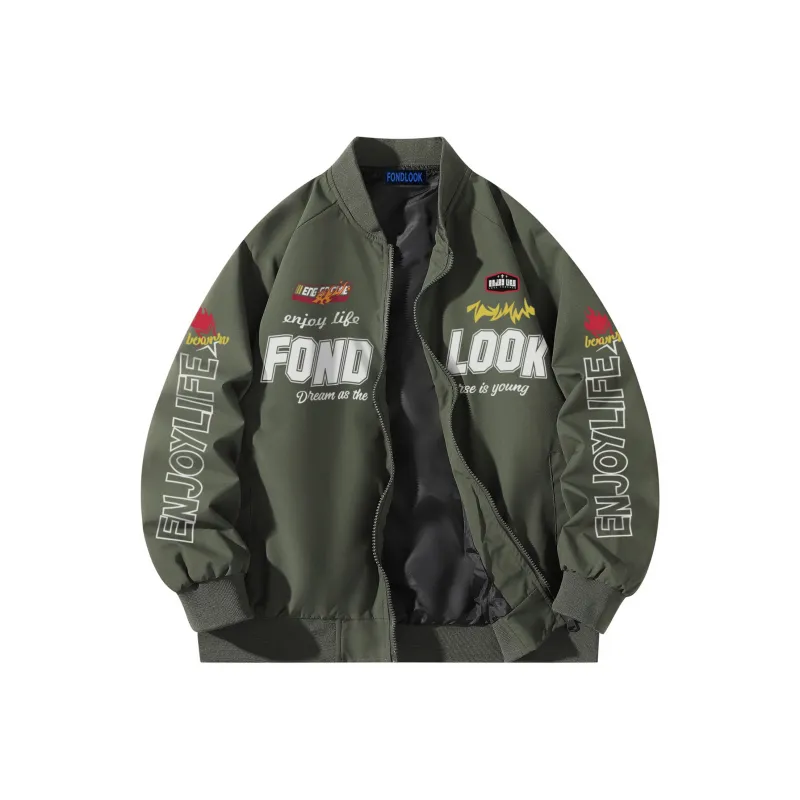 FONDLOOK Jackets Coats Unisex Black-4