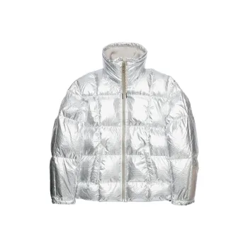 DIESEL Down Jackets Unisex Silver