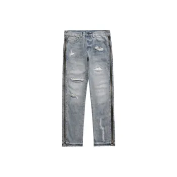 R69 Slim Fit Pants Jeans Unisex Blue