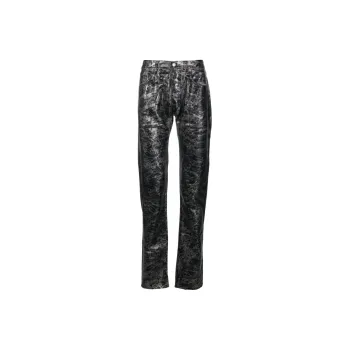 Gallery Dept. Abstract print Metallic Straight leg Jeans