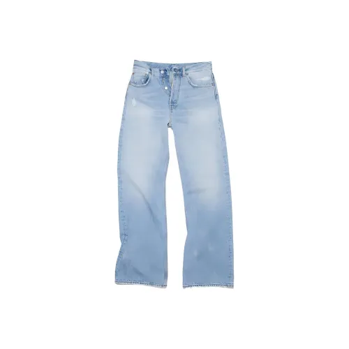Acne Studios Mid Rise Loose Bootcut Rigid Denim Jeans