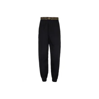 VERSACE Knitted Sweatpants Men's Black