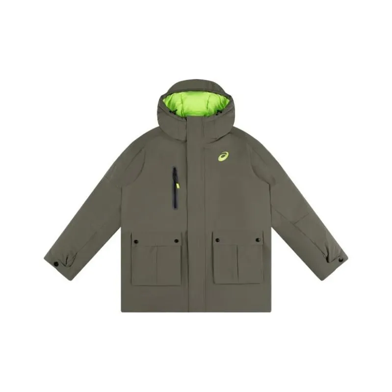 Asics Down Jacket Men's Khaki Green-0