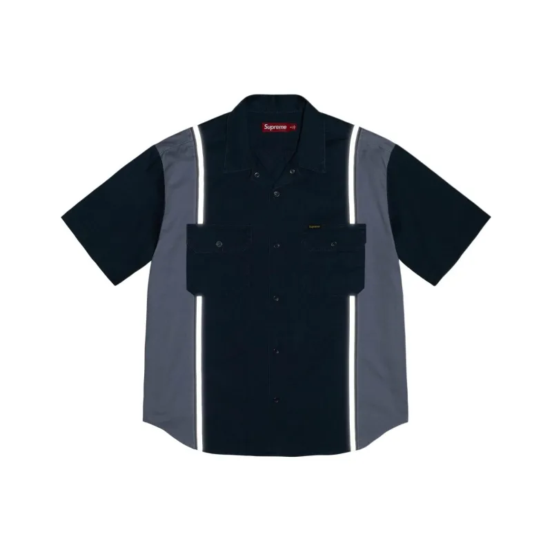 Supreme Reflective Stripe S/S Work Shirt-5