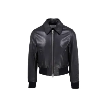 Ami Zip Leather Jacket