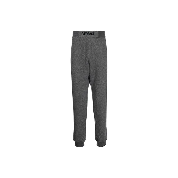 VERSACE Knitted Sweatpants Men Gray-0