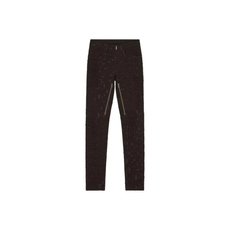 Givenchy Slim Fit Denim Trousers With Zips-0