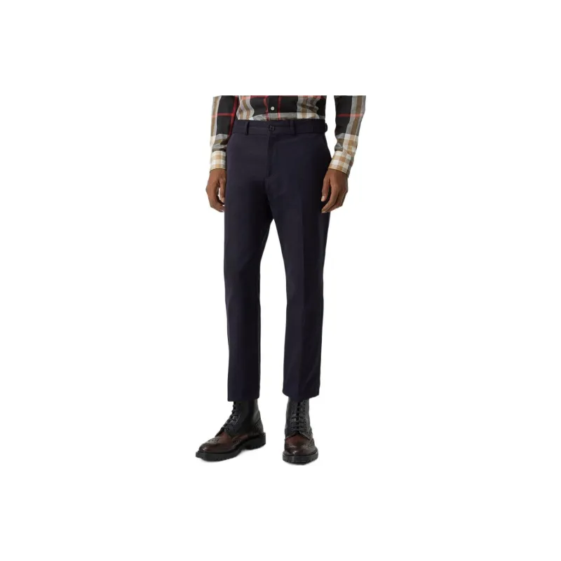 Burberry Casual Pants Men's Dark Marine Blue-0