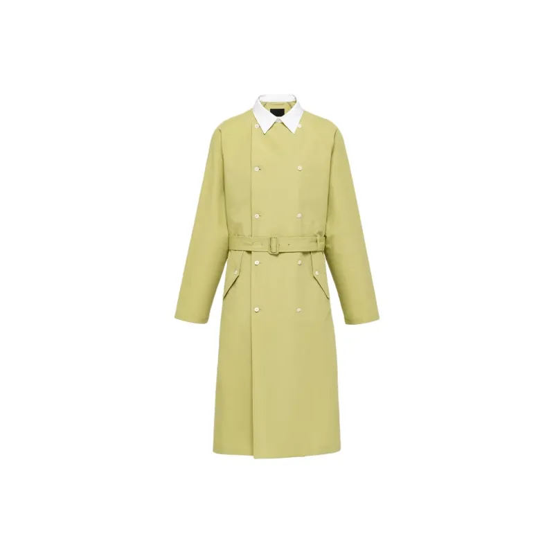 PRADA Trench Coat Men's Light Grass Green-0