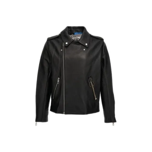 A.P.C Leather Jackets Men Black