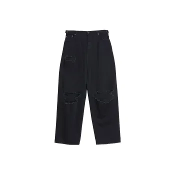 Balenciaga SS22 Jeans Loose Fit Style Men's Black