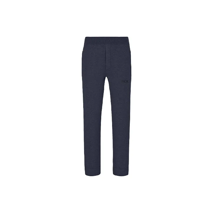 DIOR Knitted Sweatpants Men's Marine Blue-0
