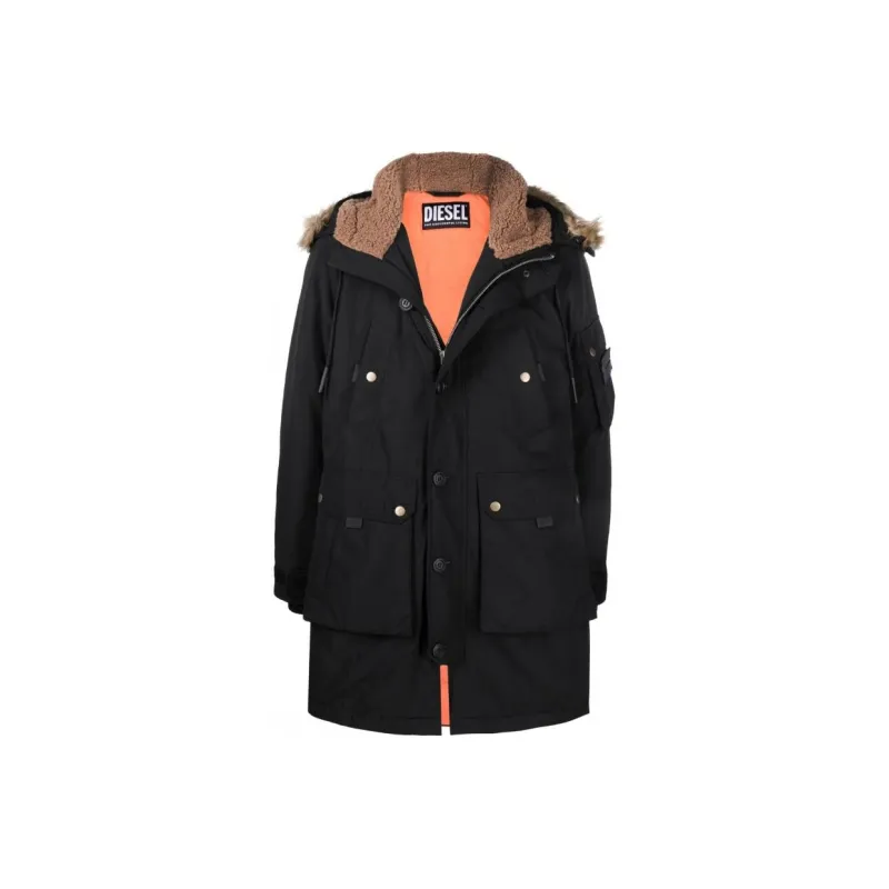 DIESEL Parka Coats Men Black-0