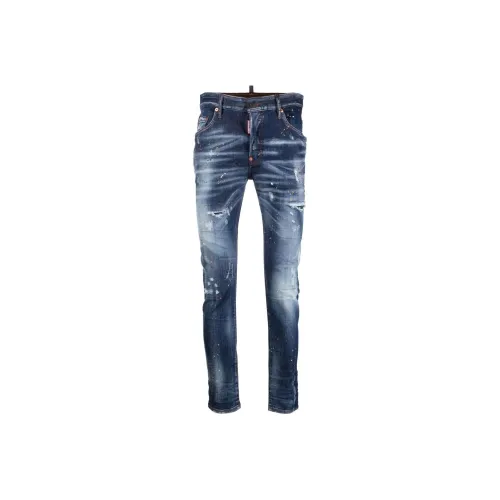 DSQUARED 2 Distressed Wide Leg Jeans