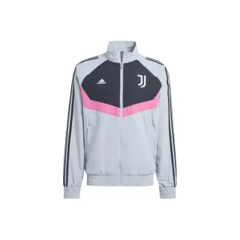 Adidas Juventus Woven Track Top Retro Sports Stand Collar Jackets Men's Radiant Silver