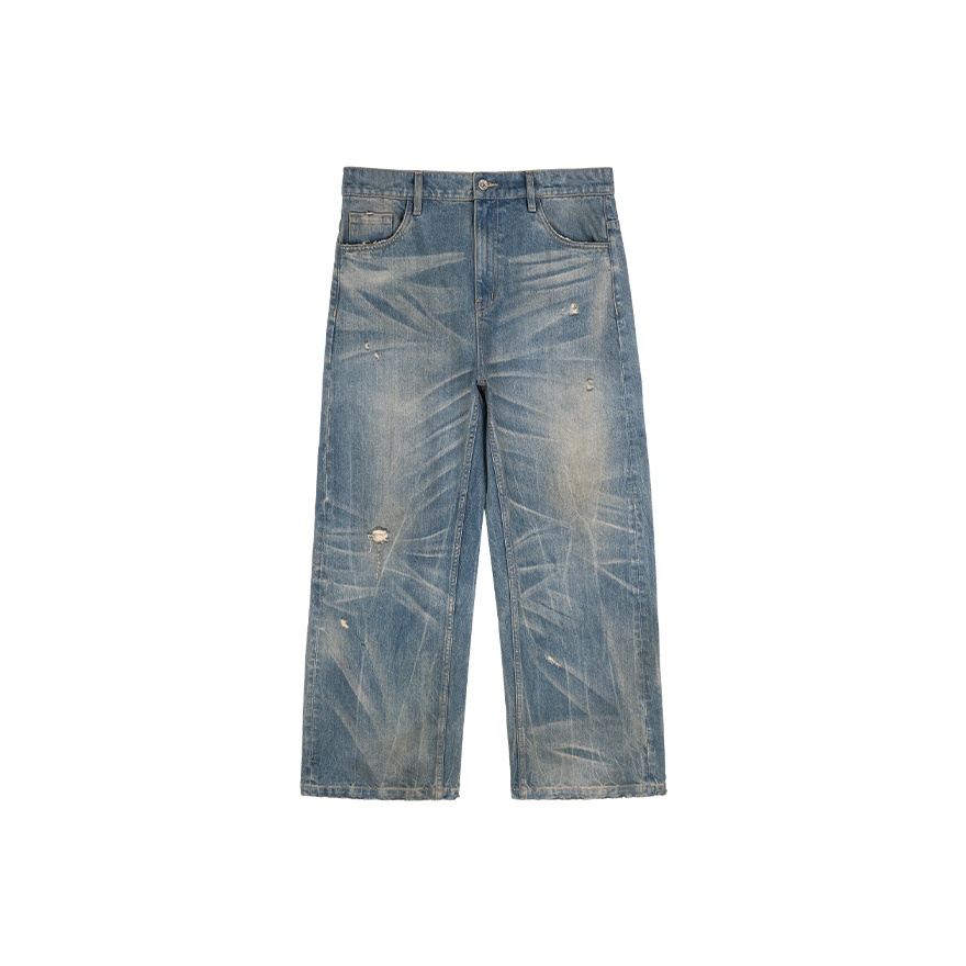 SIMPLE PROJECT Jeans Unisex Washed Blue - POIZON SIMPLE PROJECT Jeans Unisex Washed Blue - POIZON