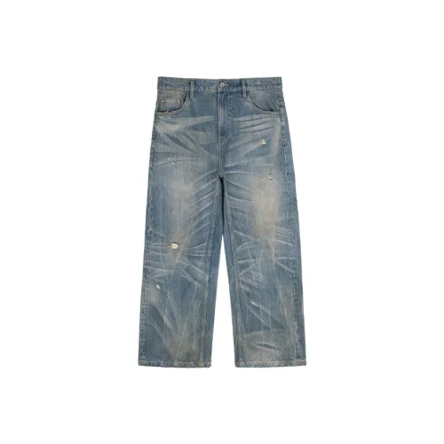 SIMPLE PROJECT Jeans Unisex Washed Blue