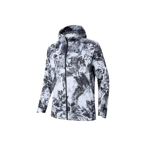 Anta Running Collection Trench Coat Men's Pure White/All Over Print