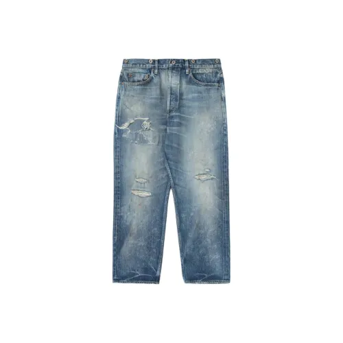 DUATOGE Jeans Mens Vintage Blue
