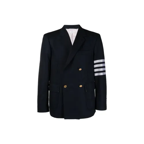THOM BROWNE 4 Bar Striped Double Breasted Blazer