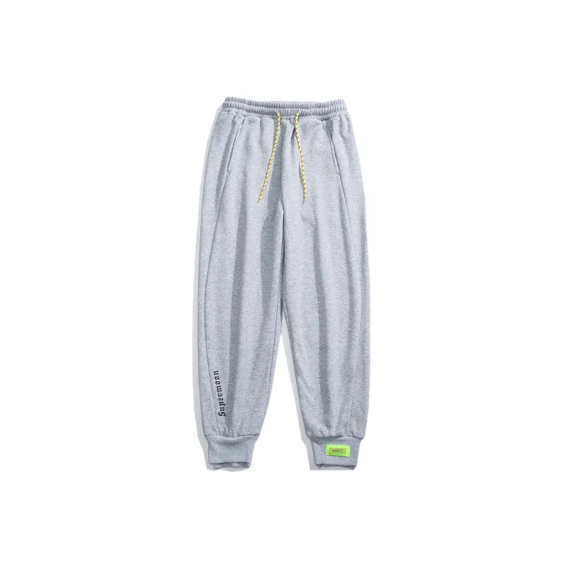 SUPERMOON Autumn And Winter Season Knitted Sports Pants Unisex Black-0