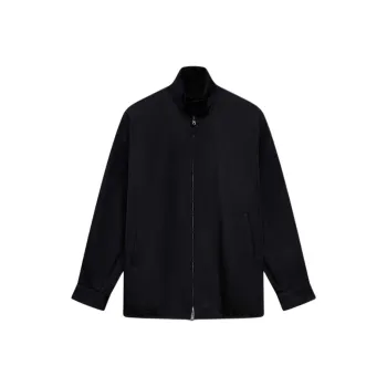 PRADA Triangle Logo Zipped Oversized Jacket