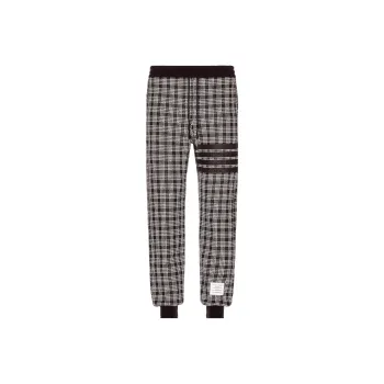 THOM BROWNE Check Pattern Drawstring Track Pants