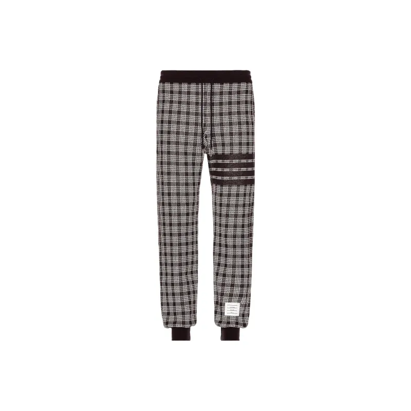 THOM BROWNE Check Pattern Drawstring Track Pants-0