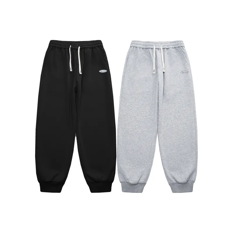 SUPERMOON Thickened And Fleece-Lined Sweatpants Cuffed Pants Unisex-12
