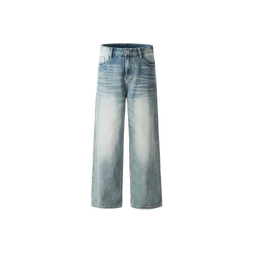 ONITSOP Floor Length Casual Cleanfit Jeans Unisex Light Blue