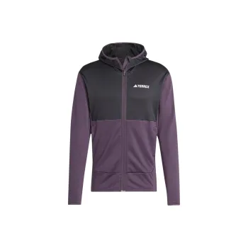 Adidas Terrex Xperior Light Fleece Hooded Jacket Jackets Coats Men's Aurora Black