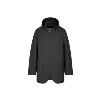 Neil Barrett X CROQUIS Neil Barrett Co brand Trench Coats Men 001 Jet Black