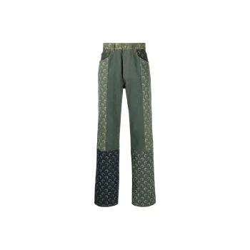 Marine Serre Jeans Men Green