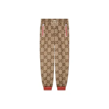 GUCCI Knitted Sweatpants Men's Brown