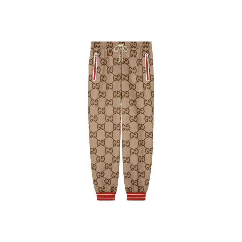 GUCCI Knitted Sweatpants Men's Brown-0