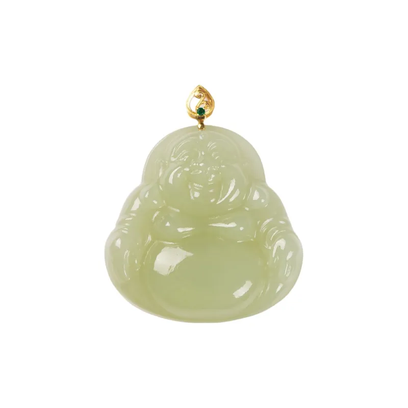 Execute The Blessing Hetian Jade Pendants Yellow Jade Unisex-0