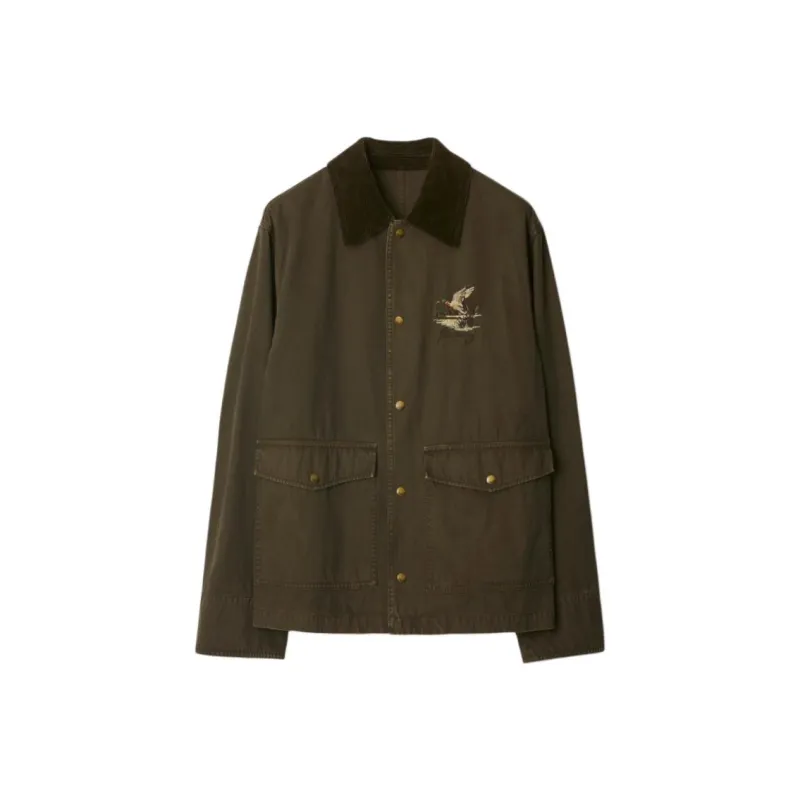 Burberry Logo Embroidered Field Jacket-0