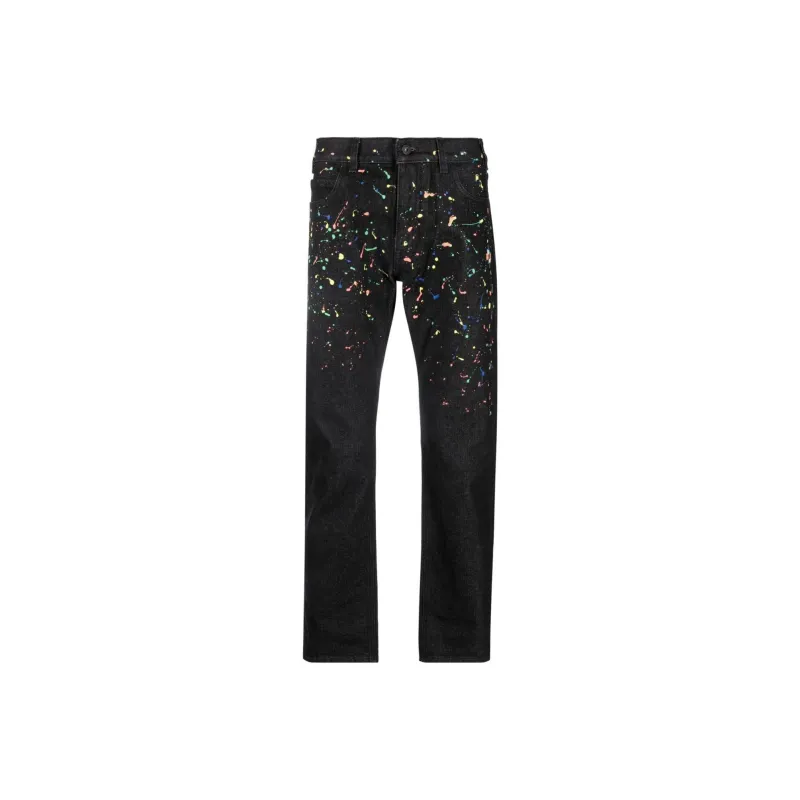 Marcelo Burlon County Of Milan Paint splatter Straight leg Jeans-0