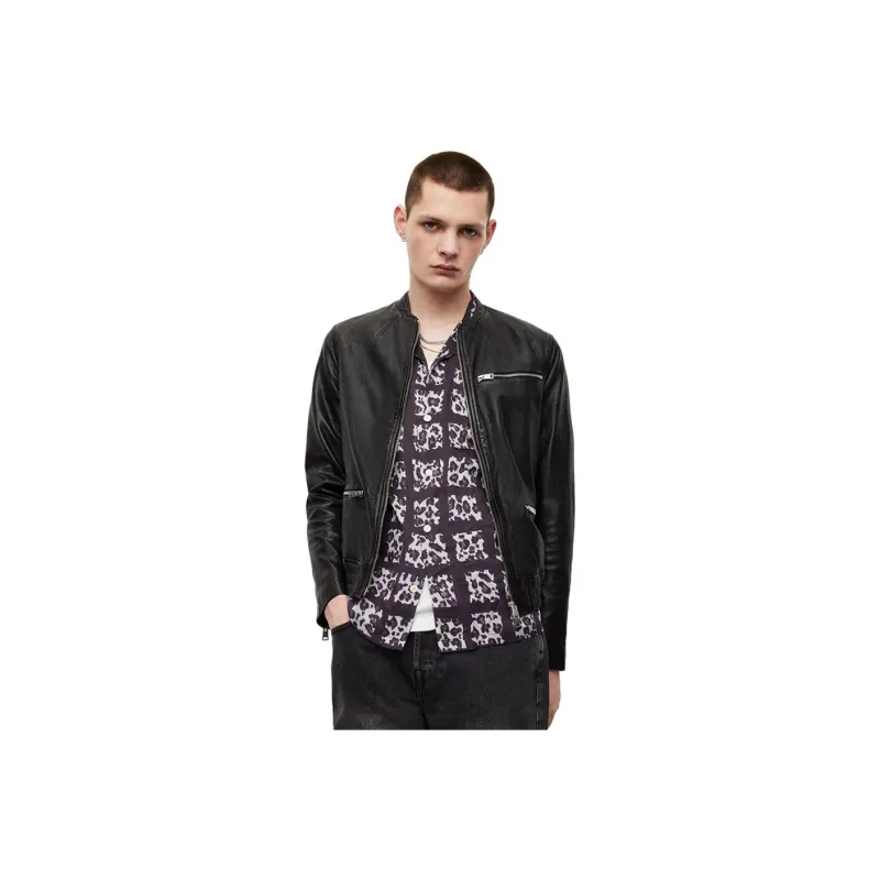 ALLSAINTS Leather Jackets Men Black-0