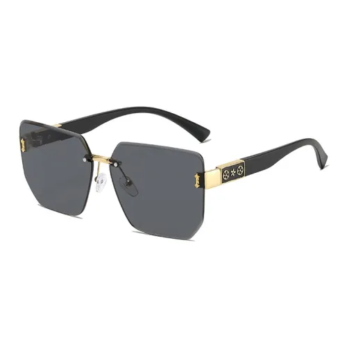 AJ Morgan Mercenary large round sunglasses Maison in gold