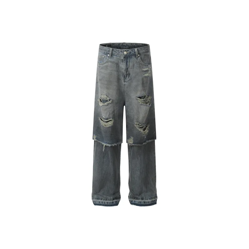 HEIYIXIANSHENG Jeans Unisex Blue-0