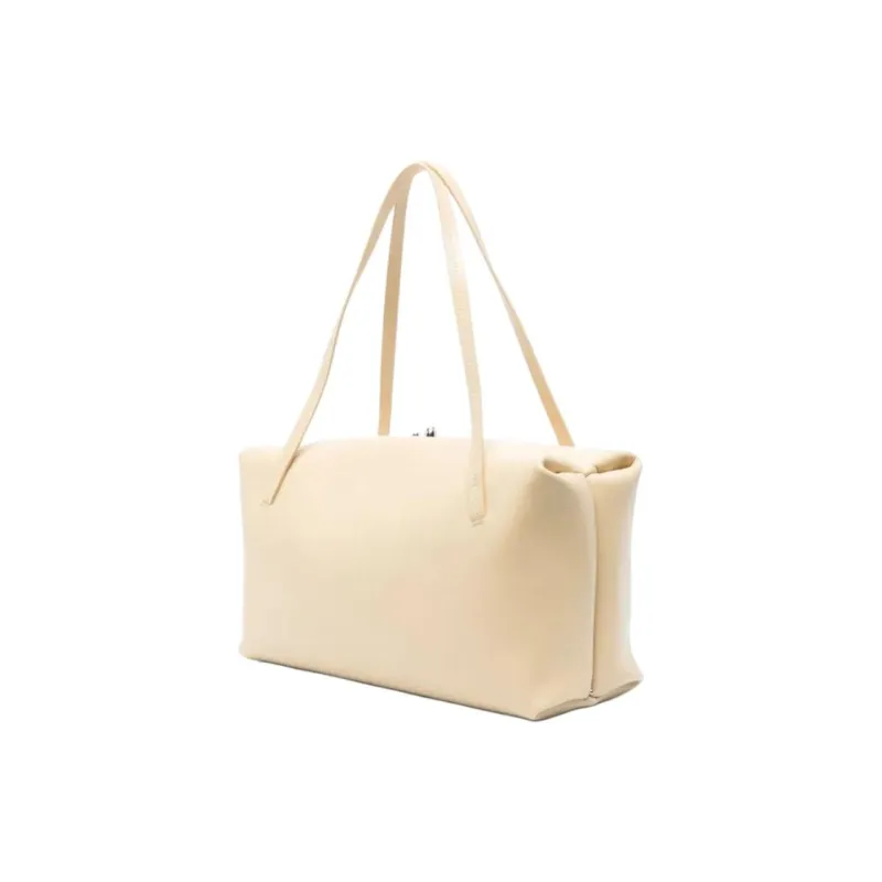 JIL SANDER Goji Calfskin Handbag Medium Size Women's Beige-1
