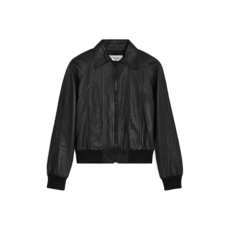CELINE DYSFUNCTIONAL BAUHAUS Men's Collections FW22 Leather Jacket Men's Black-0